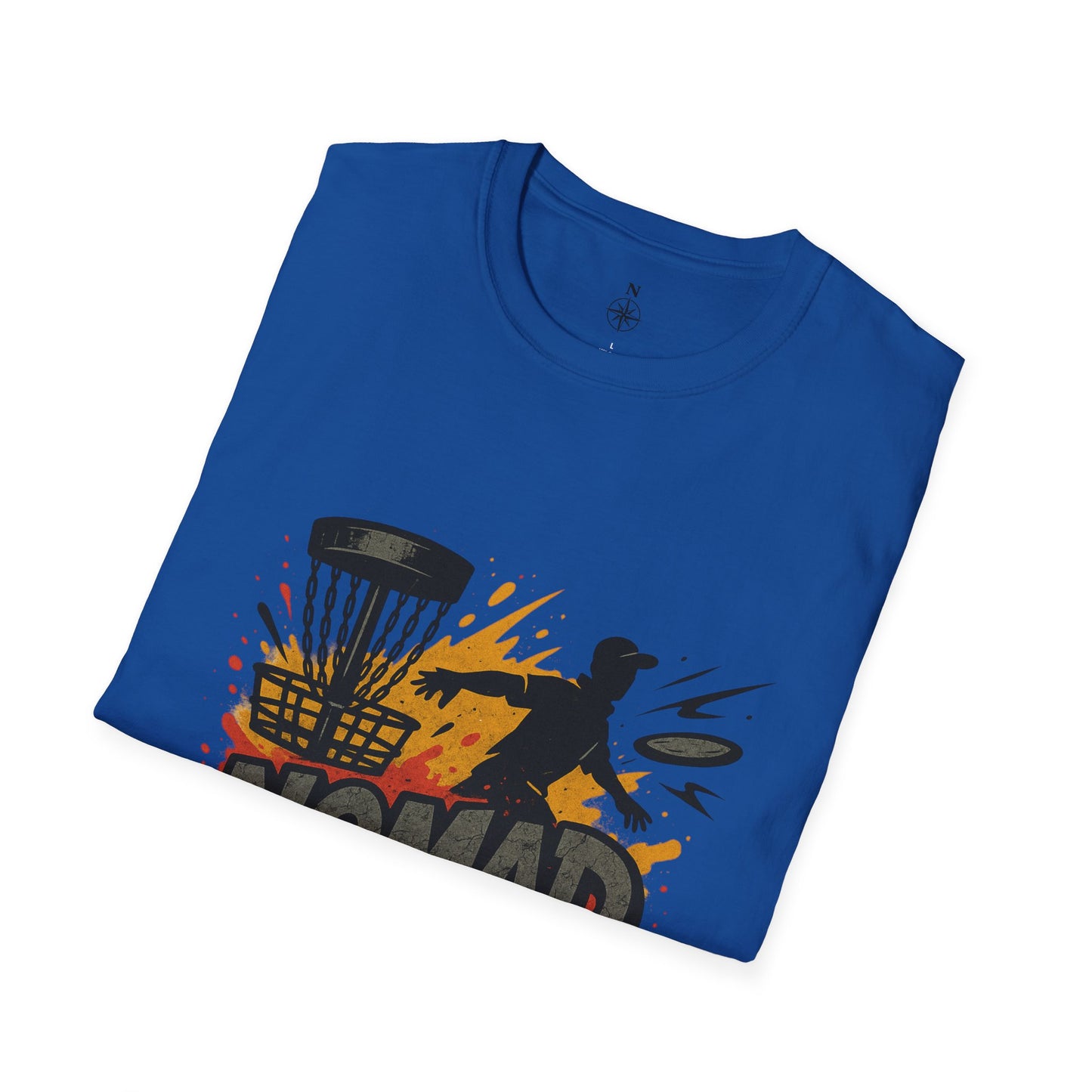 Nomad Disc Golf T-Shirt — Graphic Disc Golfer Tee with Basket & Compass Logo