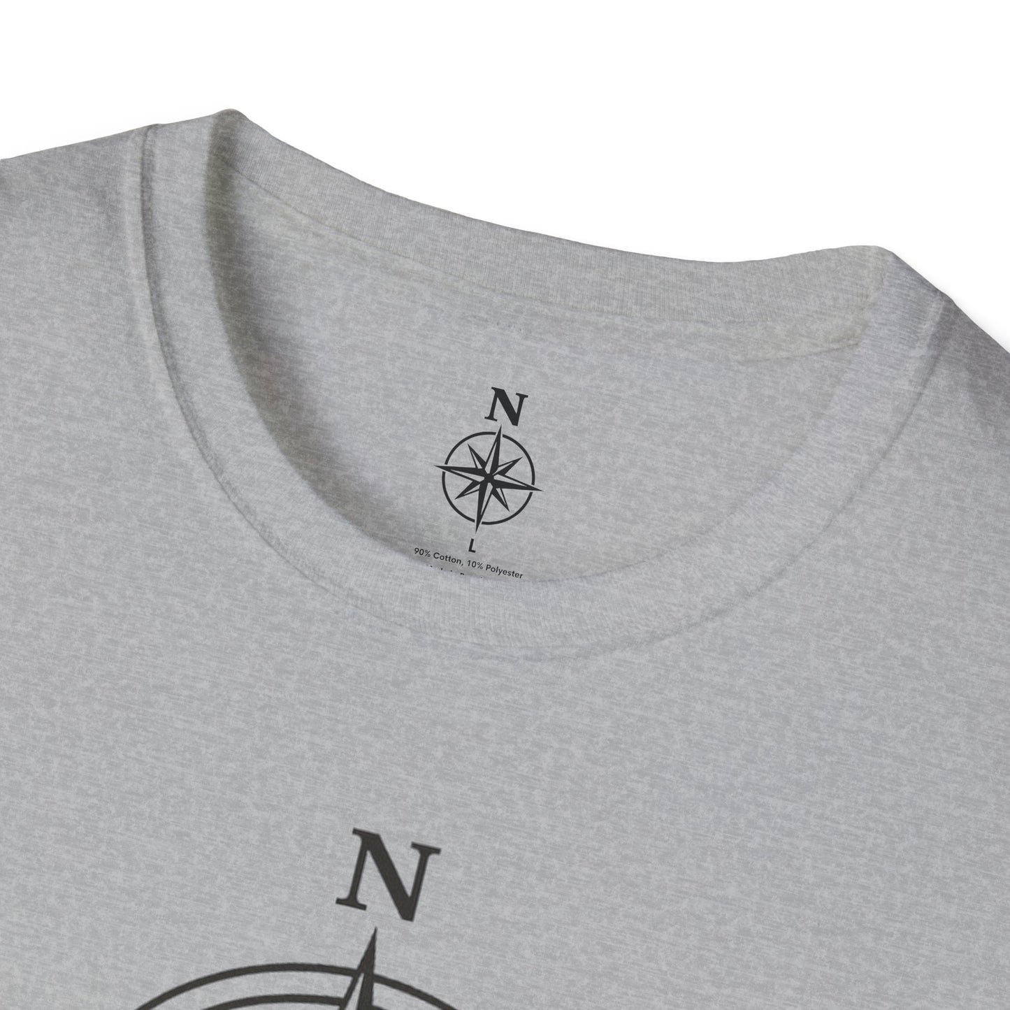 Disc Golf T-Shirt — "Nomad" Compass & Basket Design