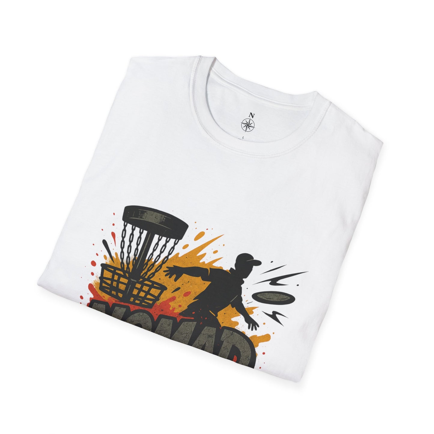 Nomad Disc Golf T-Shirt — Graphic Disc Golfer Tee with Basket & Compass Logo